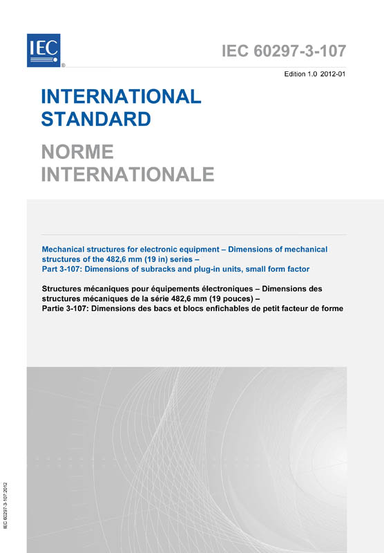 Cover IEC 60297-3-107:2012